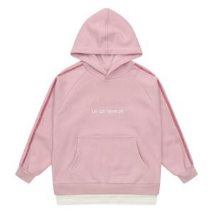 [소이]MARIO여아 기모 벨벳 투라인 레이어드 후드 티셔츠 21W0755_PK