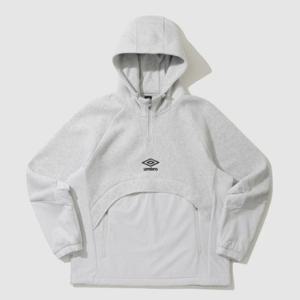 M 엄브로바람막이 CQK UP421SHDO1-WMG WARM+ 우븐 믹스 플리스 후드 아노락 / GREY