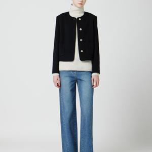 [씨씨콜렉트] 캐시미어 블렌드 칼라리스 핸드메이드 자켓 C254MSG151