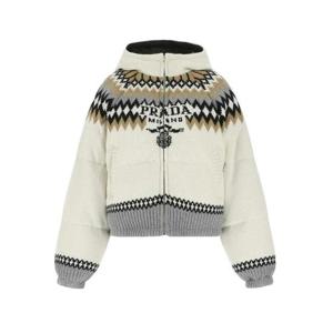 프라다 캐시미어 후드 다운 패딩 카멜브라운 여성 292029 10O8 F0040