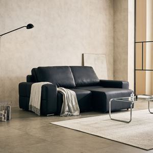 [시트앤모어] 슬리드X 3인 모션 슬라이딩 유로가죽 무빙 리클라이너 소파