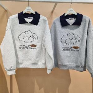 라티움 HC34 봄간절기퍼피카라짧은맨투맨티셔츠 T2613TS02