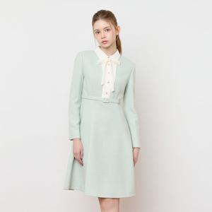 [TAG 329000원][케네스레이디]배색 디테일 벨티드 미디 원피스 EWOPPA0200