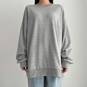 나야홍 / 아이우먼 먼트프린팅오버맨투맨 POK762M601 빅사이즈