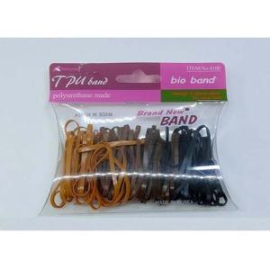 TPU국내산 바이오밴드 머리고무줄 브라운 100pcs 헤어 머리끈 헤어끈 고무줄 TPU