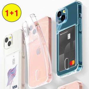 갤럭시S25FE/퀀텀3/점프2/A34/A35/S25/S24/S23/S22/S21/노트20/노트10/노트9/아이폰17 16 15 14 13 12 에어 프로맥스 미니 카드 투명 범퍼 젤리 핸드폰 휴대폰 케이스(2개)