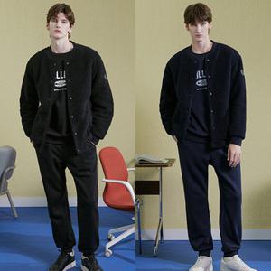 리베레츠 남성기모셋업3종(플리스점퍼+티셔츠+팬츠)