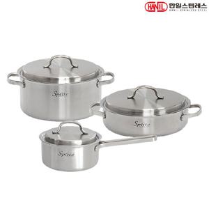 한일스텐레스 스플릿 인덕션 통5중 304스텐 냄비세트 3종B 편16+양24+전24