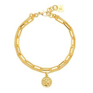 [한국금다이아몬드] 순금 팔찌 엘리자베스 레이어드 24K 11.25g 18K장식