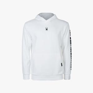 [스파이더] 공용 SWUWS 슬리브 자수 후드 티셔츠 SPIFCNHD341UWHT