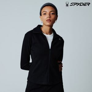 [스파이더] 여성 트레이닝 골지 셋업 집업 SPIFCNFT251WBLK
