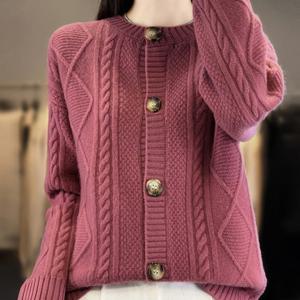 피넛 꽈배기 라운드 가디건_RC4GD011