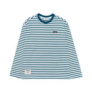 [내셔널지오그래픽 키즈] K221UTS030 스트라이프 긴팔티 TEALGREEN