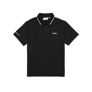 [내셔널지오그래픽 키즈] N212KPL920 스몰로고 PIQUE 반팔티 CARBON BLACK