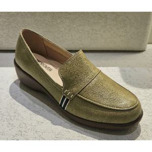 LANSLS4241WG6 금강제화 랜드로바 여성 캐주얼 웨지 슬립온 비즈캐주얼 구두(그린)