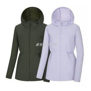 [콜핑]LD08 여성 봄 중기장 오버핏 후드일체형 바람막이자켓 KVJ6384W