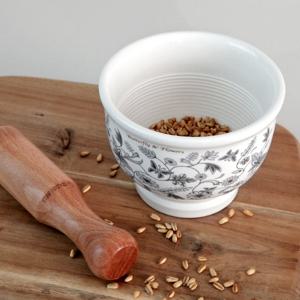 [골든벨]버터플라이 그레이 도자기 절구통