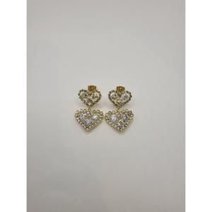 [스텔라앤로라]여성귀걸 특수큐빅 하트 포인트 귀걸이 18K도금 SAR-131 골드