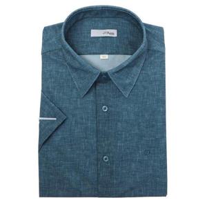 [에스티듀퐁(셔츠)]시원한 여름용 져지 프린트 소재일반핏반소매셔츠(SE4MM11HS122SGE)