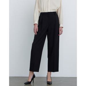 닥스 여성 24FWSET-UP스트레이트핏 블랙 솔리드 뒷밴딩 팬츠 DLPA4DI71BK