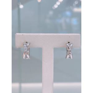 [실버] 미니골드 베이직 크로스 링귀걸이 ERIM1019