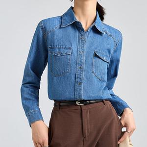 가을 데일리 여성 캐주얼 포켓 청데님 셔츠 LK-J007