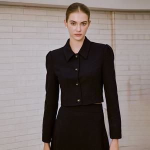 [SATIN] 퍼프소매 숏 자켓 O244T103