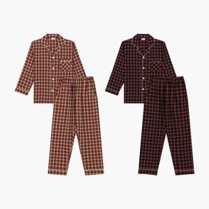 BYC 순면 선염 면기모 남자 긴팔 잠옷 파자마 세트 NCZ1010M