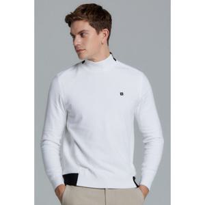 [엘르골프]남성 등판 우븐 믹스 라운드넥 스웨터[6I73351]