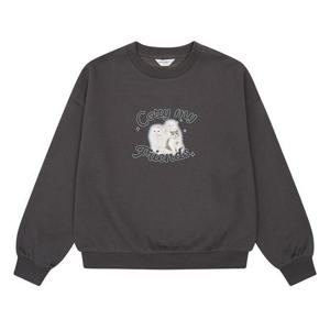 [에꼴리에]에꼴리에 더센트럴 캣 프린팅 양기모 맨투맨티 24D1456