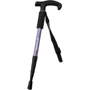 캡틴 스태그 캡틴 스태그 FEELBOSCO 트레킹 스틱, T-그립, 컴팩트, 4단, 슬라이딩 타입, UM2316, 퍼플, 1개 전용, 트레킹 폴 모양, T타입