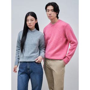 [빈폴멘] 남여공용 Cozy&Fuzzy 라운드 니트  핑크 (BC4Y51C60X)