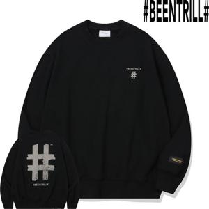 [빈트릴]스탬프 해시태그 맨투맨 BA251RM007