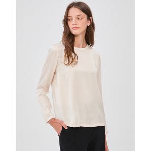 질스튜어트 뉴욕 여성 24FW 크림 새틴 라운드넥 블라우스 JSBL4D610CR