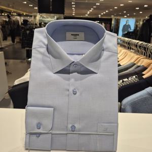 [레노마] 텐셀 구김적은 남자정장  일반핏 긴팔셔츠RZRSG1902블루