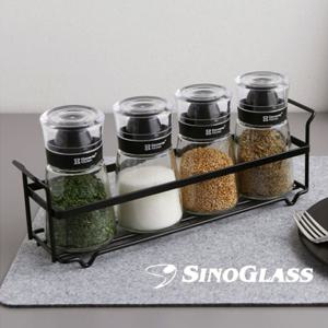 시노글라스 양념병 블랙 160ml 5P세트 조미료용기세트 양념보관세트 양념보관통세트 양념통세트 양념병세트