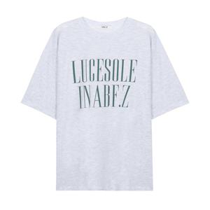 [에이비에프지]레터링 오버핏 반팔 롱 면 티셔츠 APZ2QK31D