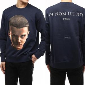 이놈어닛 일레븐 아카이브 프린팅 맨투맨 네이비 NUS20242