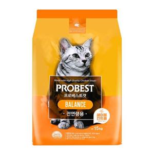 프로베스트 캣 밸런스 15kg(헤어볼컨트롤) 고양이 사료