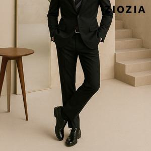 [지오지아] 트윌조직 블랙 데일리 정장팬츠 (ABD5SP1401_BK)