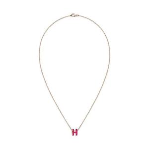 에르메스 미니 팝아슈 펜던트 로즈 골드 하드웨어   프랑브아즈 H147992FO94