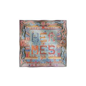 에르메스 슈퍼 실크 퀘스트 스카프 90 베르 아망드 로즈 멀티꼴로르 H004011S03