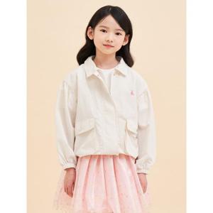 [빈폴키즈] 여아 칼라 바람막이 점퍼 아이보리 (BI5439G010)