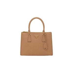 프라다 미디움 프라다 갤러리아 사피아노 레더 백 카라멜 1BA863-NZV-F03OE