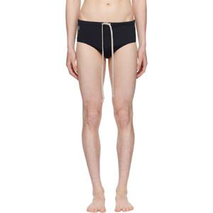 25 FW 릭오웬스 남성 블랙 Champion 저지 스윔 브리프 252232M208000