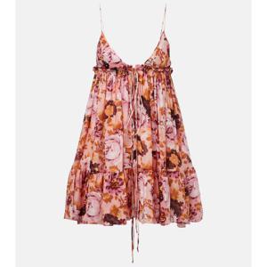 끌로에 플로럴 실크 미니드레스 P01049065