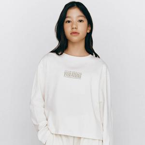 [지오다노주니어] 03395510 크롭 긴팔티셔츠(여아)