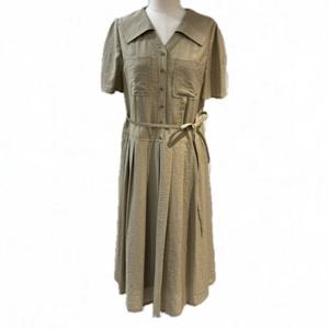 [올리브데올리브]벨티드 빅카라 플리츠 롱 원피스 (OW5MO413)