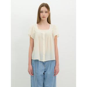 [올리브데올리브]레이스 테잎 장식 핀턱 블라우스 (OW5MB477)