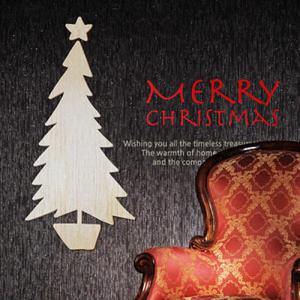 아트박스/디자인베이 [우드스티커] 크리스마스트리02 (반제품)